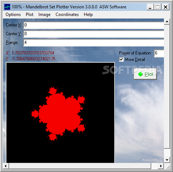 Mandelbrot Set Plotter screenshot