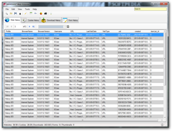 MANDIANT Web Historian screenshot