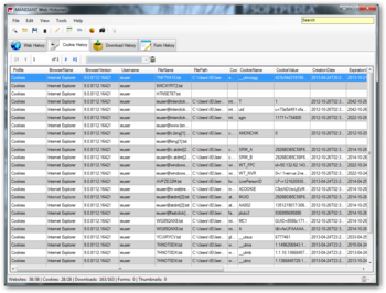 MANDIANT Web Historian screenshot 2