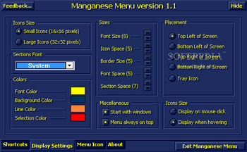Manganese Menu screenshot 3