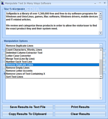 Manipulate Text In Many Ways Software screenshot 2