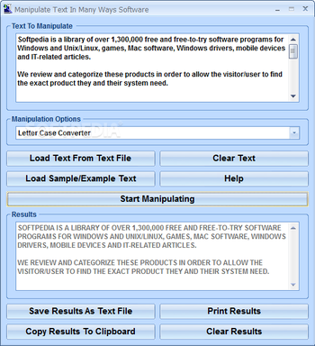 Manipulate Text In Many Ways Software screenshot 4