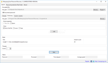 Manyprog Excel Password Recovery screenshot 2
