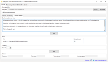 Manyprog Excel Password Recovery screenshot 3