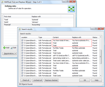 MAPILab Find and Replace screenshot 2