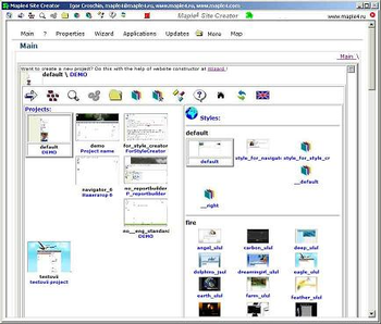 Maple4 Site Creator screenshot