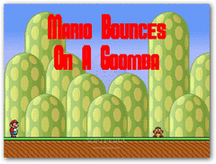 Mario Bounces on a Goomba screenshot