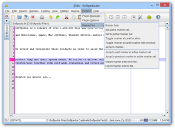 MarkerSets For jEdit screenshot