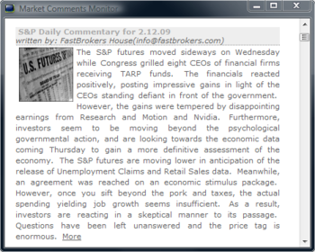 Market Comments Monitor screenshot