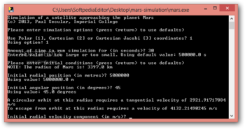 Mars Simulation screenshot