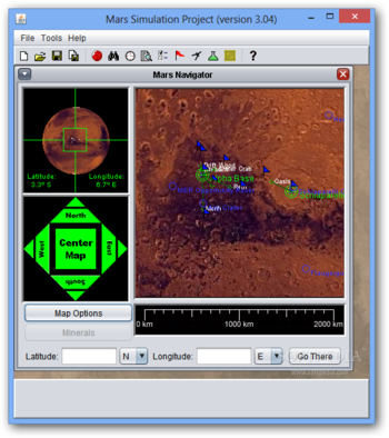 Mars Simulation Project screenshot