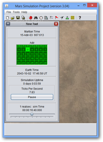 Mars Simulation Project screenshot 3