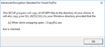 MarshallSoft AES Library for Visual FoxPro screenshot