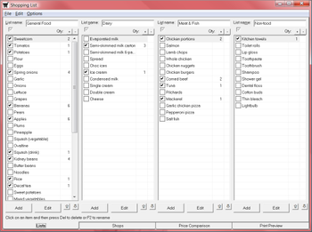 Martin2k Shopping List screenshot