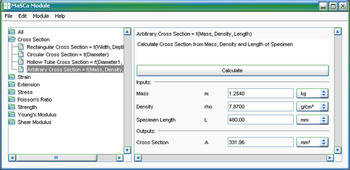 MaSCa Module for admaDIC Calculator screenshot 2