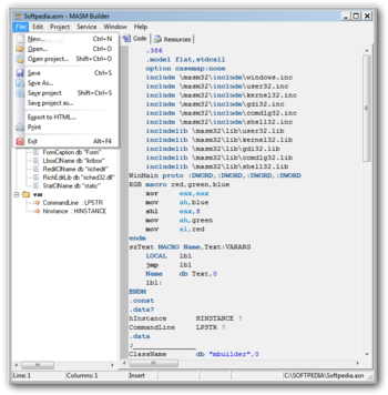 MASM Builder screenshot 2