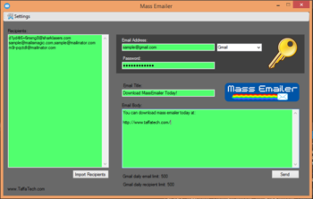 Mass Emailer screenshot