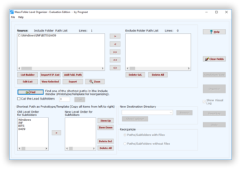 Mass Folder Level Organizer screenshot
