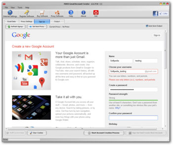 MASS Gmail Account Creator screenshot 2