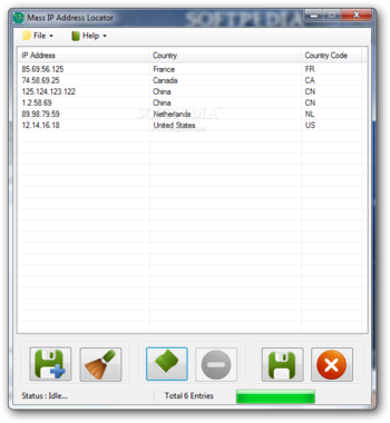 Mass IP Address Locator screenshot