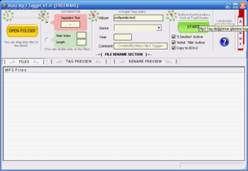 MASS MP3 TAGGER screenshot