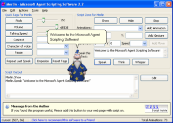 MASS MS-Agent Scripting Software screenshot
