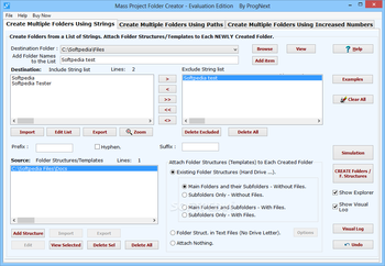 Mass Project Folder Creator screenshot