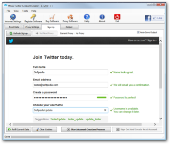 MASS Twitter Account Creator screenshot 2