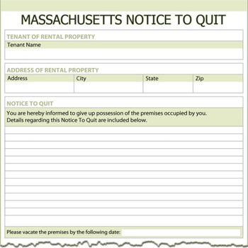 Massachusetts Notice To Quit screenshot