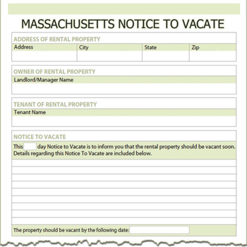 Massachusetts Notice To Vacate screenshot