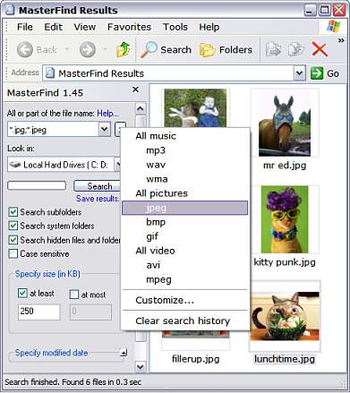 MasterFind screenshot