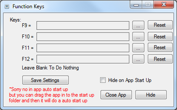 MasterOfWin7 Function Keys screenshot