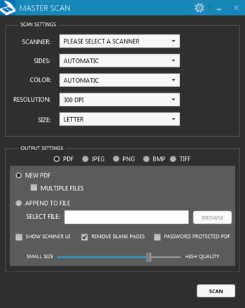 MasterScan screenshot
