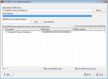 Mat-MD5 screenshot