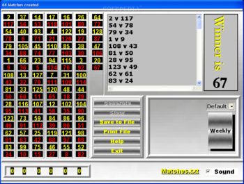 Match Generator screenshot