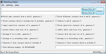 Matching Helper screenshot