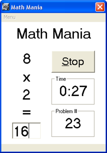 Math Mania screenshot