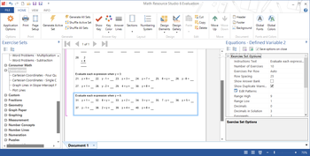 Math Resource Studio screenshot