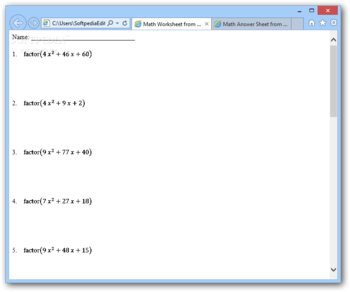 Math Worksheet Generator screenshot 2
