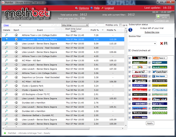 MathBet - Ultimate Arbitrage Tool screenshot