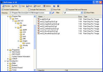 Mathias MÃ¼ller DirPrinter screenshot 2