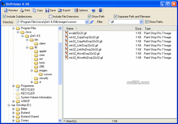 Mathias MÃ¼ller DirPrinter screenshot 3