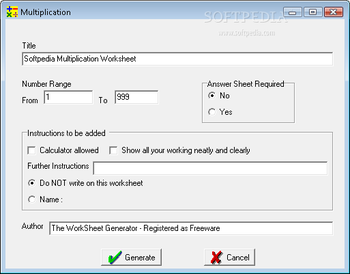 Maths Work sheet Generator screenshot 3