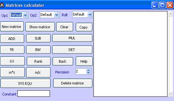 Matrices Calculator Student Edition screenshot