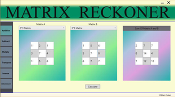 Matrix Reckoner screenshot
