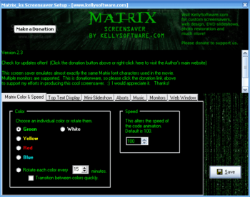 Matrix Screen Saver screenshot 2