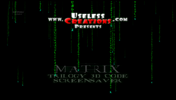 Matrix Trilogy 3D Code Screensaver screenshot