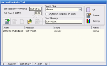 Mattias Reminder Tool screenshot