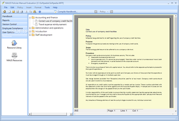 MAUS Policies Manual screenshot 10