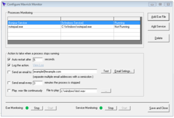 Mavrick Monitor screenshot